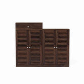 Essen Solid Sheesham Wood Shoe Rack (Walnut Finish)